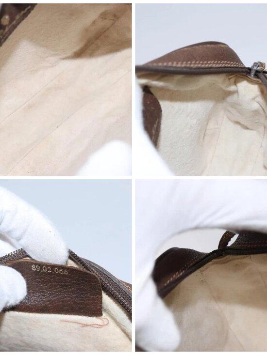 GUCCI GG Supreme Web Sherry Line Shoulder Bag PVC Beige Red Auth 99180 - Picture 14 of 15